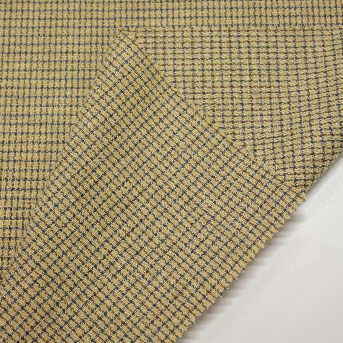 Virgin Wool Suiting Fabric Beige Check | THE FABRIC SALES