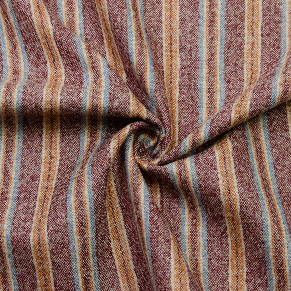 Baka Burgundy Stripe Wool
