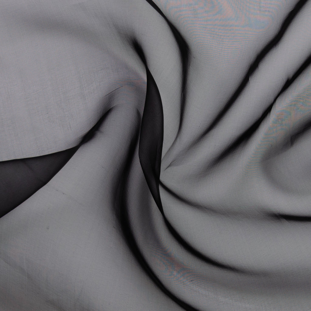 Velez Black Silk Organza