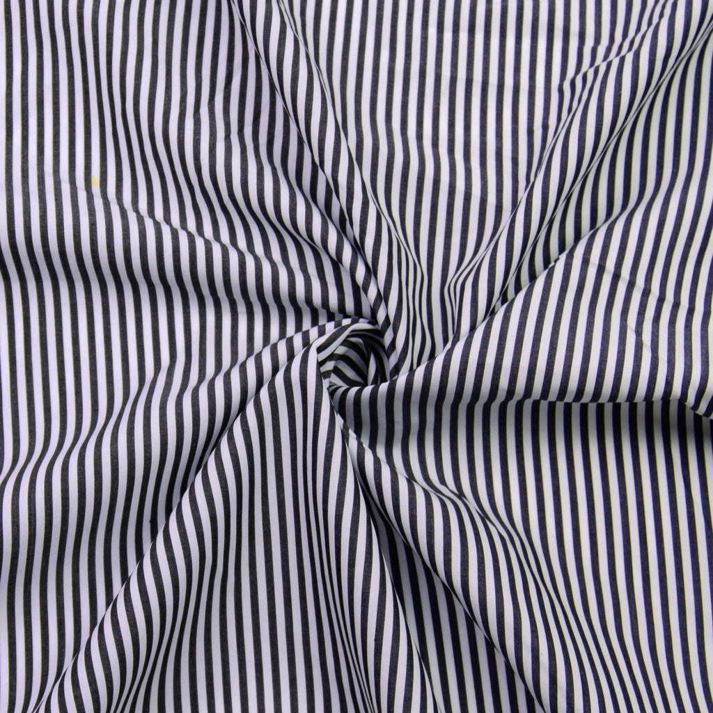 Parvani Black Striped Cotton