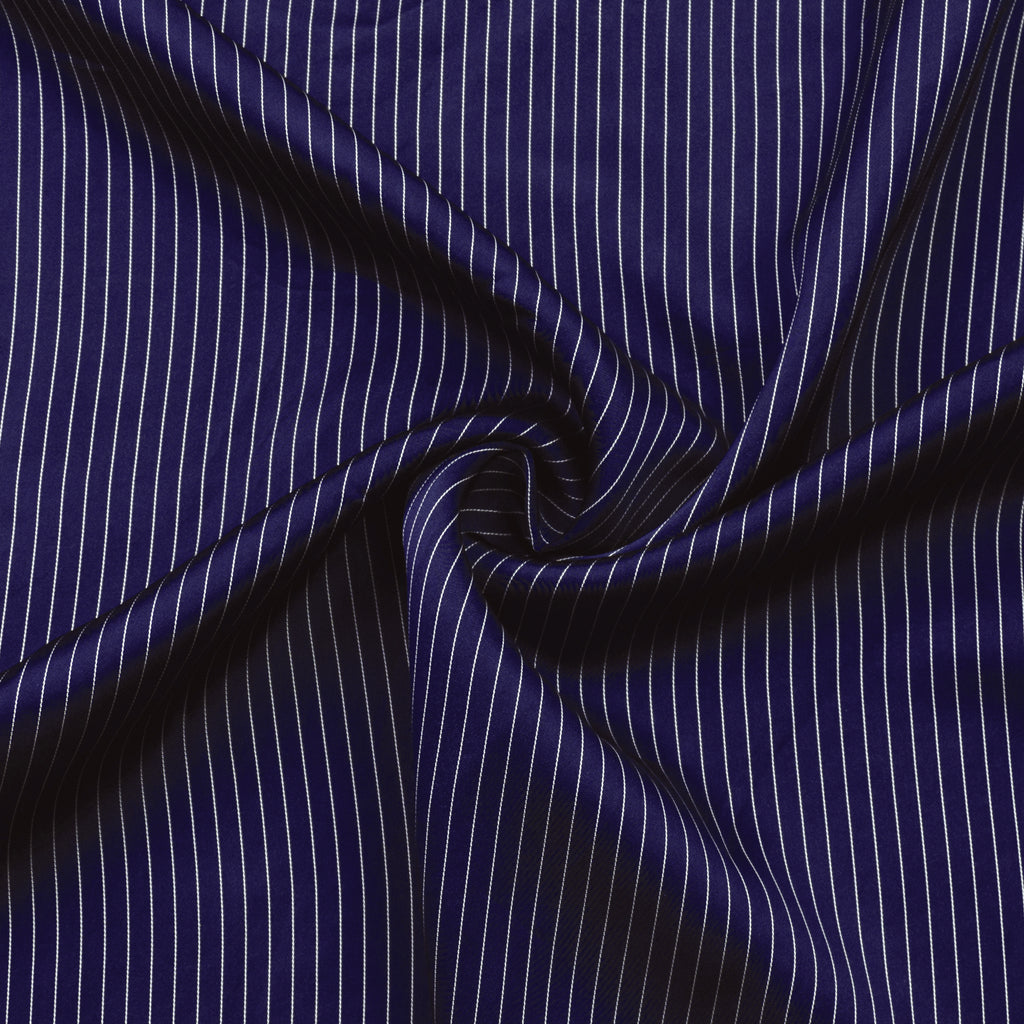 Vachel Blue White Striped Viscose
