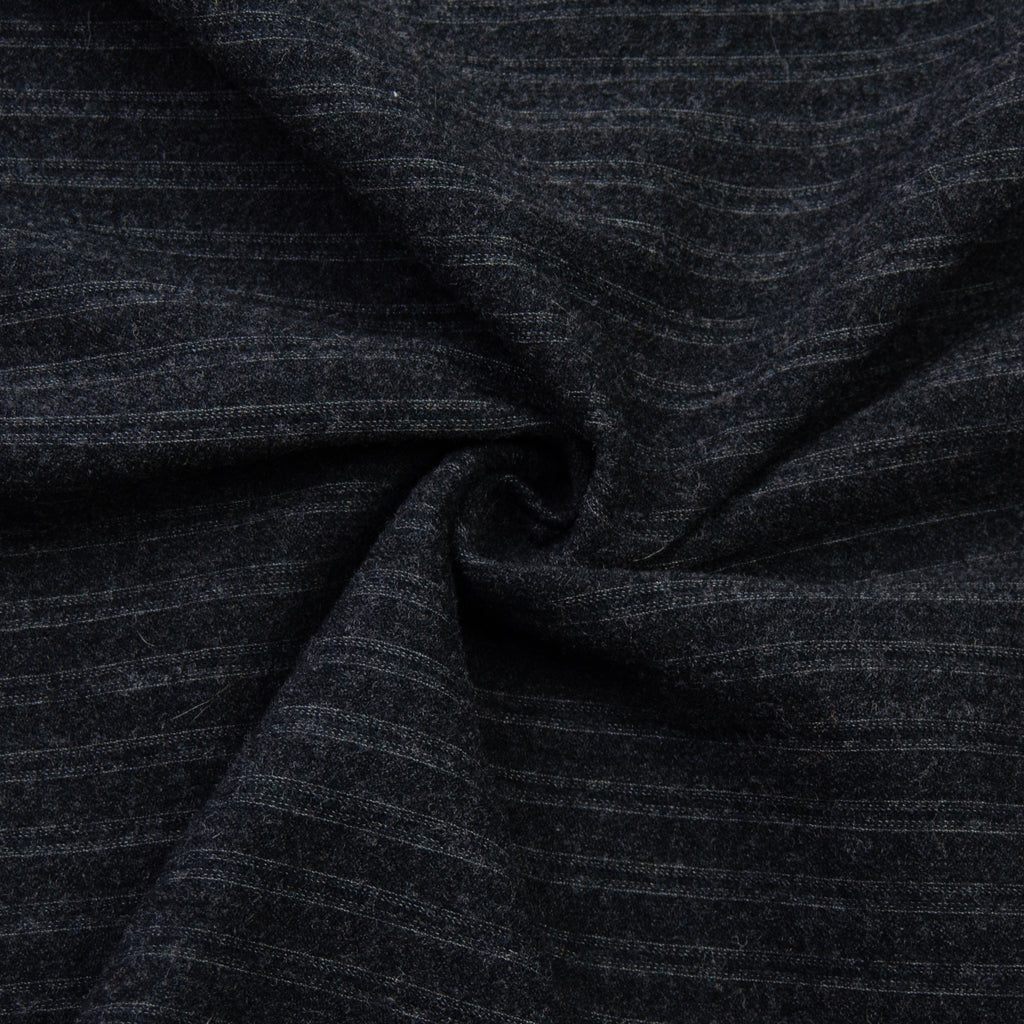 Vanya Grey Striped Wool Cotton Blend