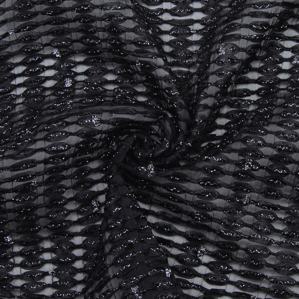 Ram Black Embroidered Silk Polyamide