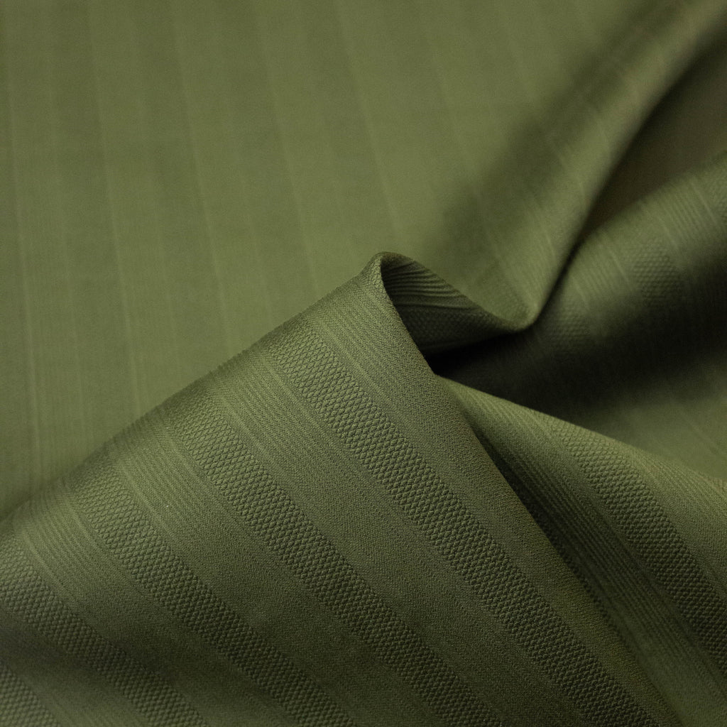 Tom Military Green Striped Cotton