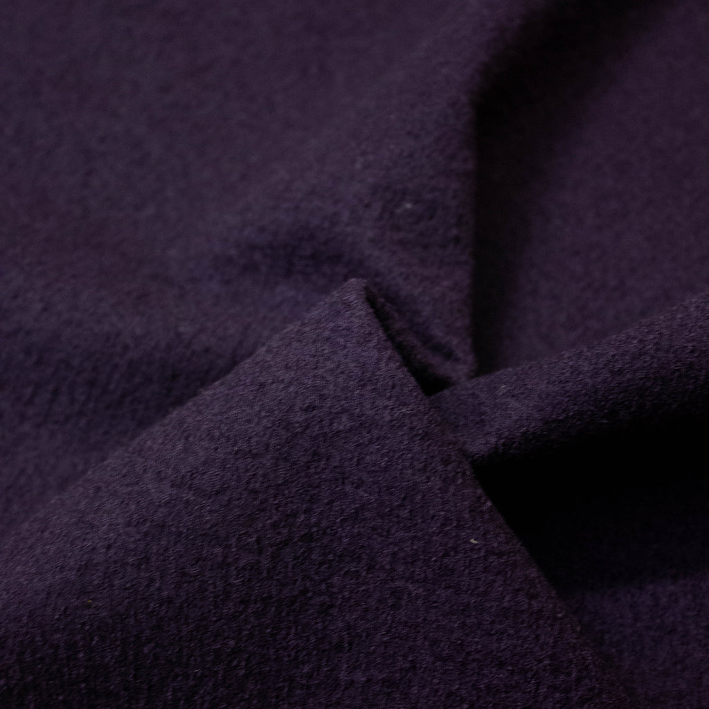 Jess Aubergine Purple Brushed Virgin Wool