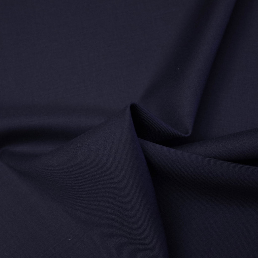Laris Navy Blue Wool Merino Suiting