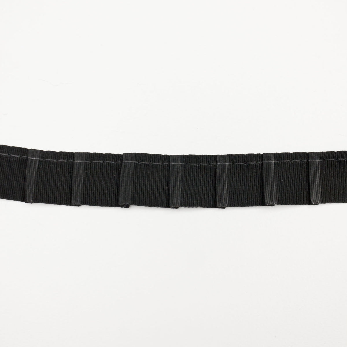 Black Pleated Grosgrain Ribbon 15mm | THE FABRIC SALES
