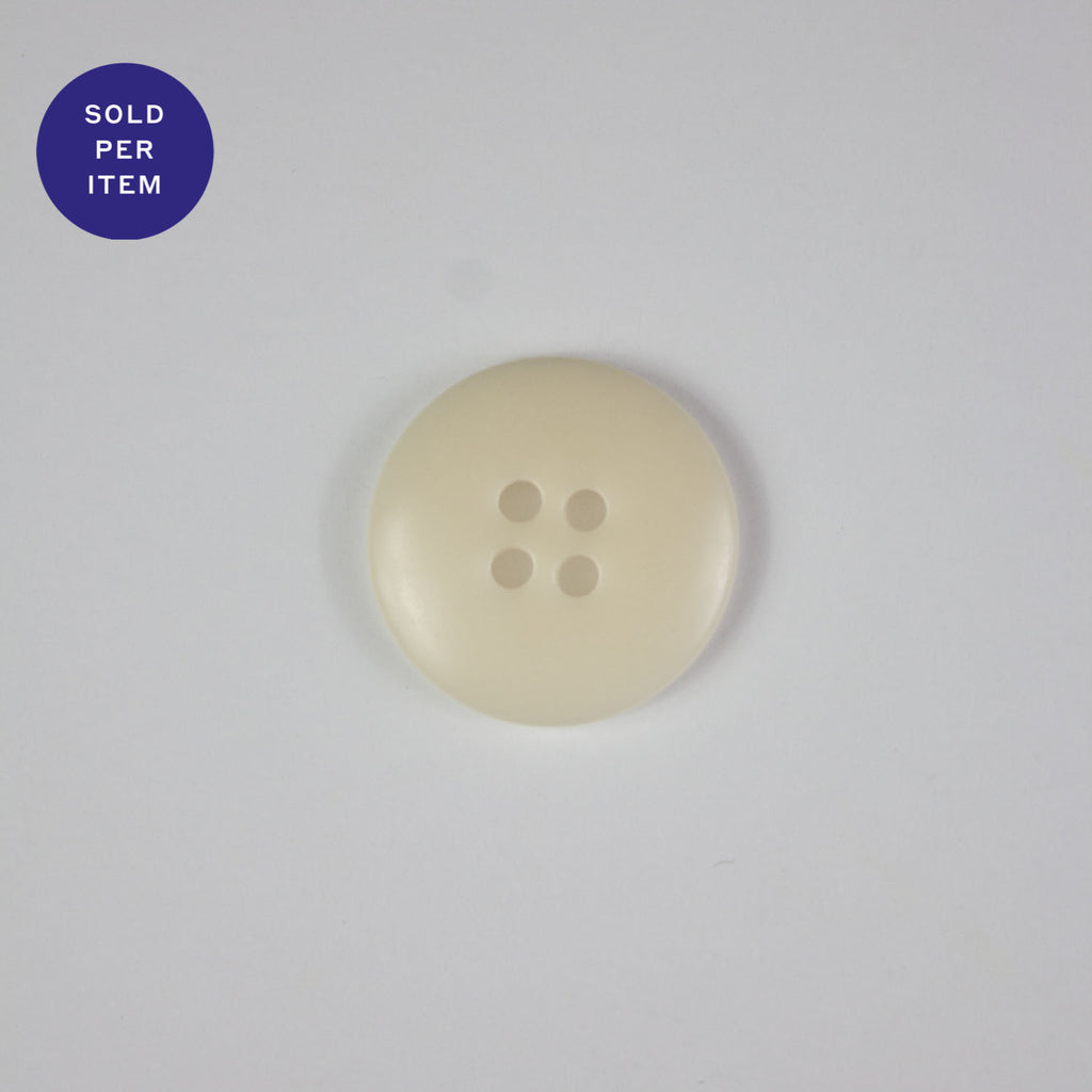 Cap Button Ivory Ivory 4-Hole Horn Button | THE FABRIC SALES