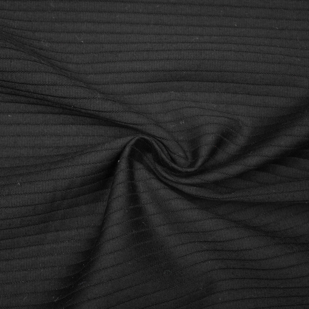 Stine Black Horizontal Striped Cotton