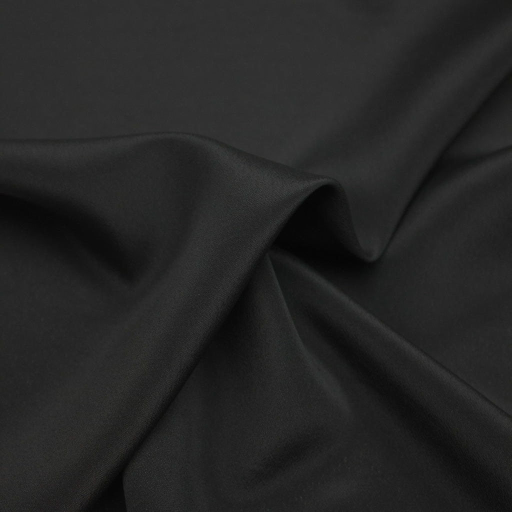 Catalinn Black Polyester Crepe de Chine