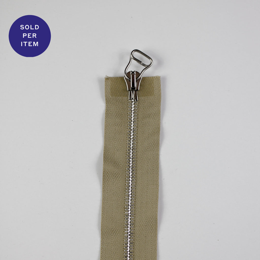 Mood Exclusive Italian Small Silver Flat Trapezium Metal Zipper Pull