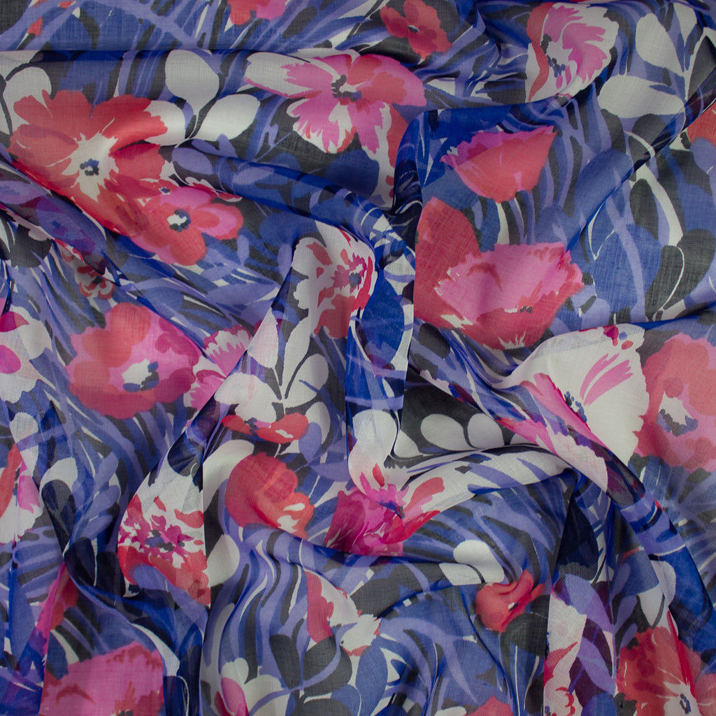 Diana Multicolour Floral Cotton Voile | THE FABRIC SALES