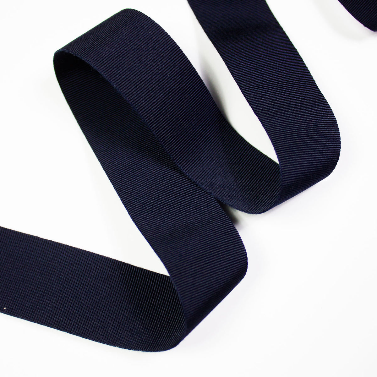 Bob Navy Grosgrain Cotton Ribbon 30mm | THE FABRIC SALES