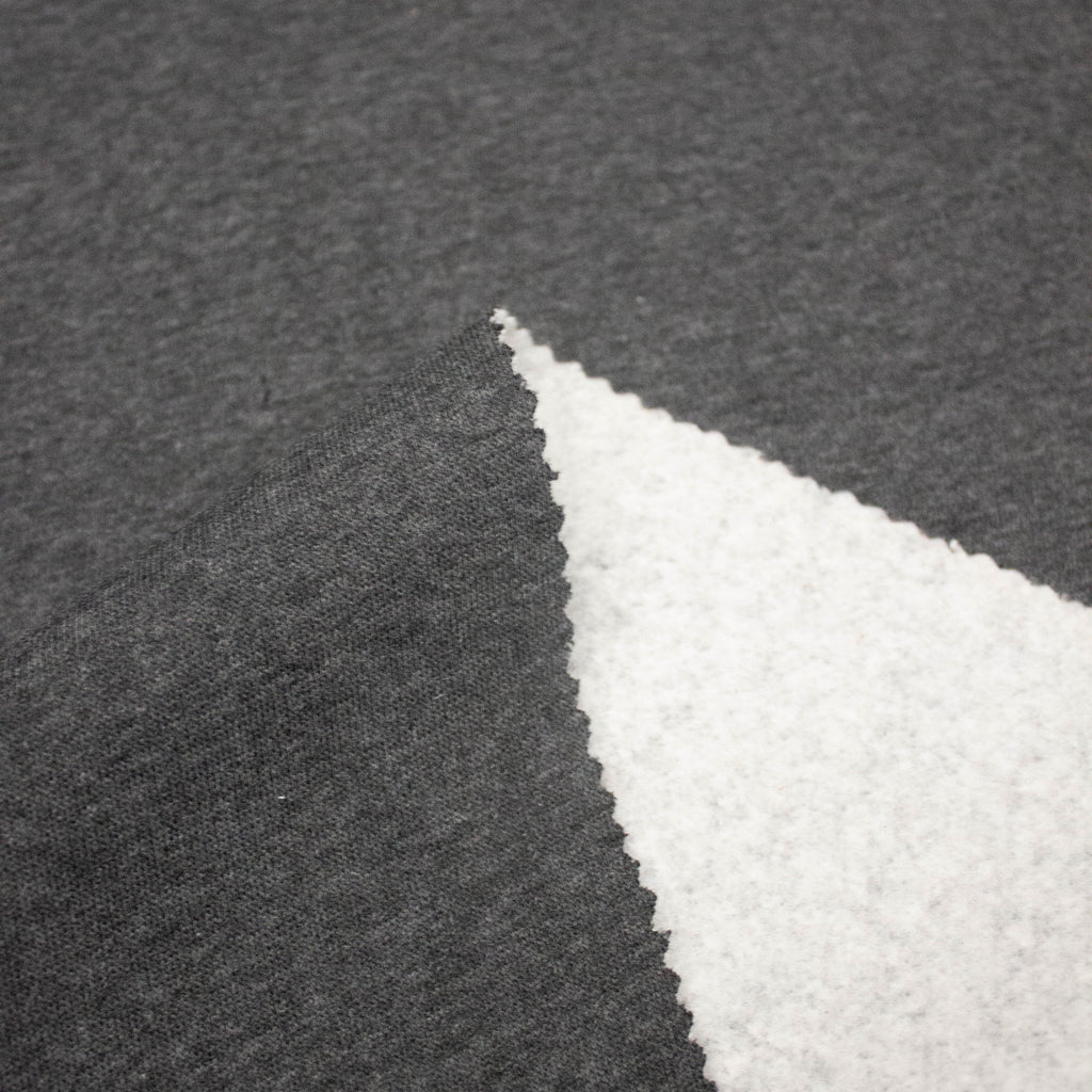 Jonas Dark Grey Cotton Sweater Jersey Molton SHOWROOM SAMPLE 34CM X 60CM