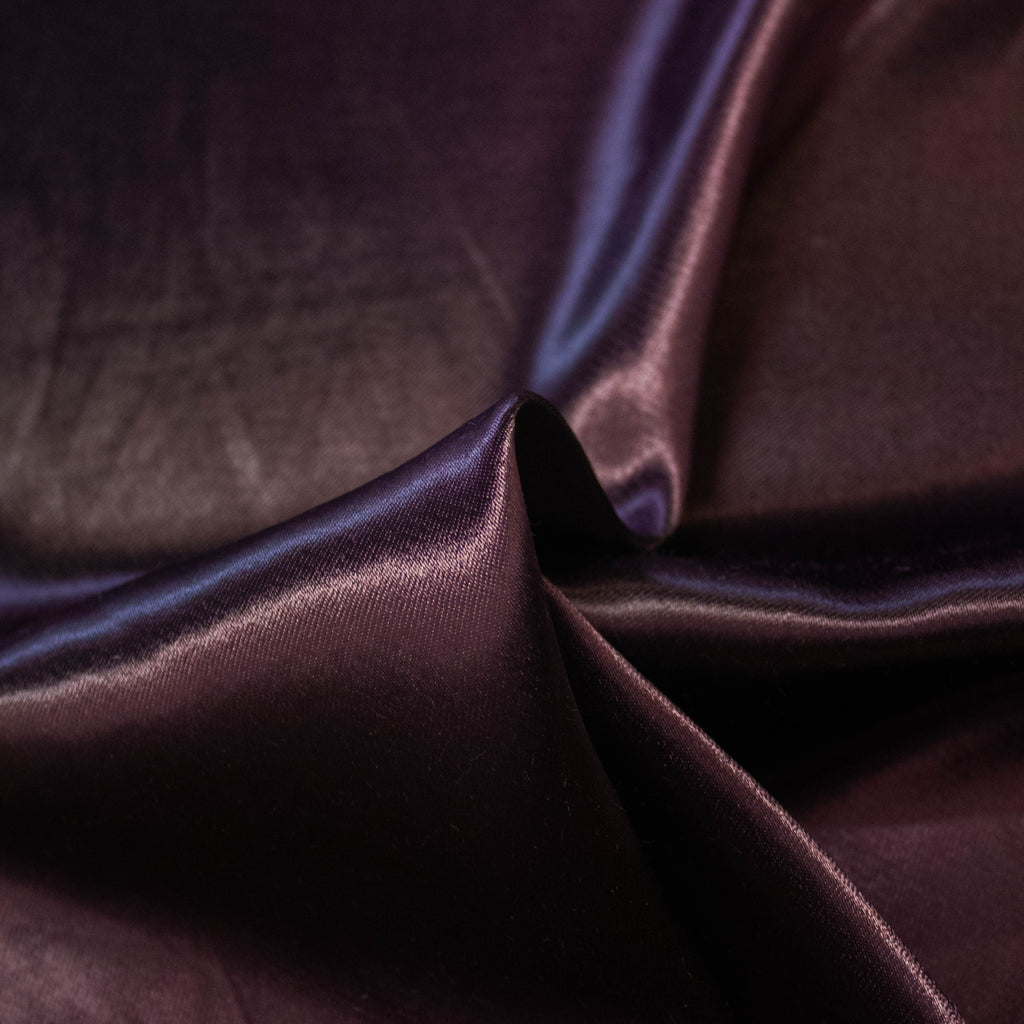 Lee Aubergine Purple Cupro & Cotton blend Satin