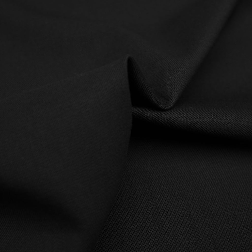 Shaw Black Wool Twill Suiting