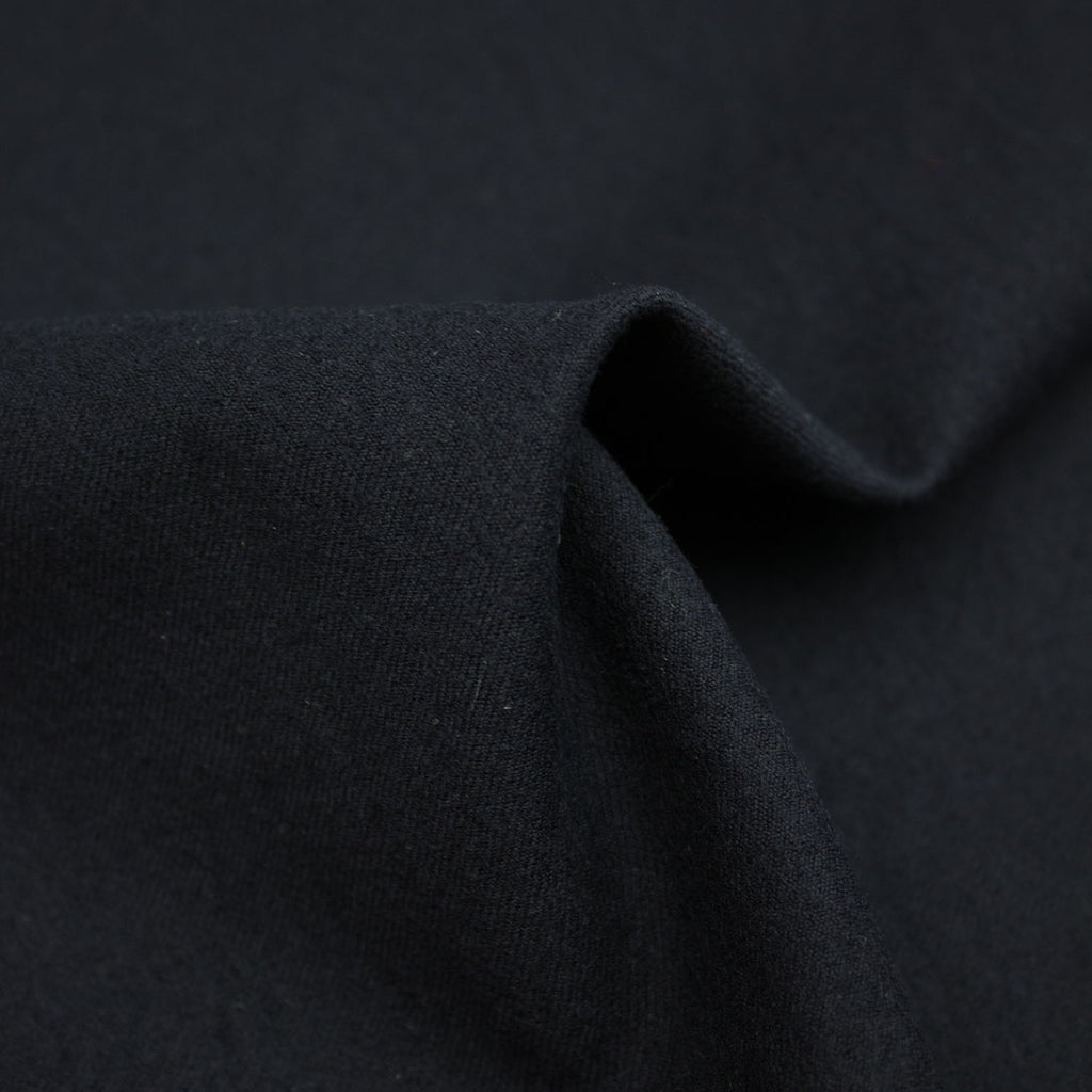 Yavesli Dark Blue Brushed Wool - COUPON 120CM