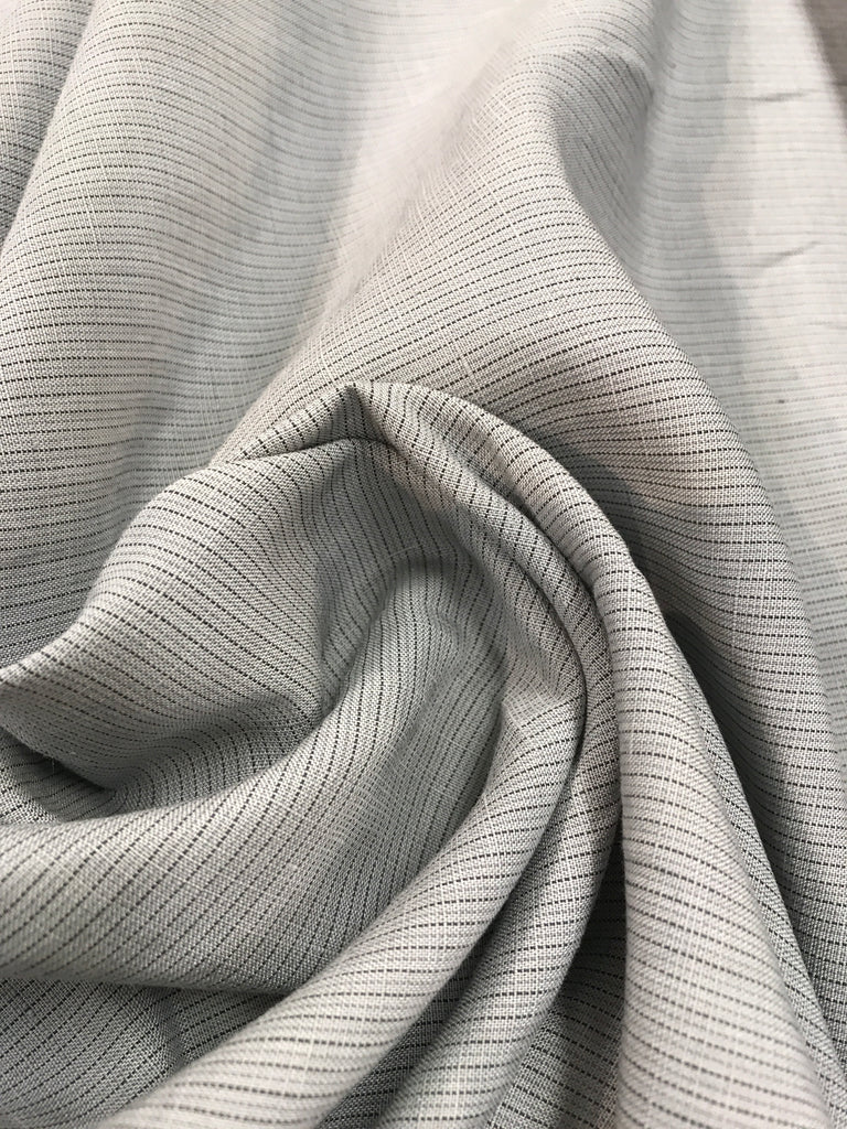 Benson Grey Striped Cotton SHOWROOM SAMPLE 34CM X 60CM