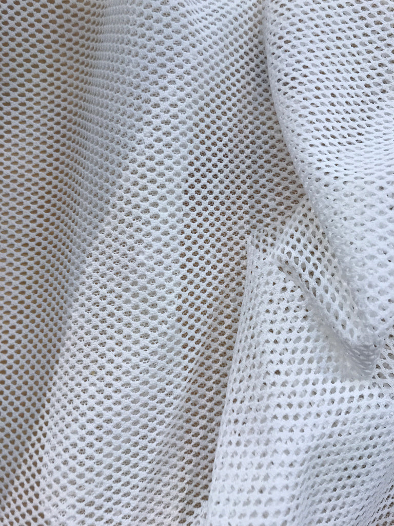 Lilith White Polyamide Stretch Mesh - COUPON 45CM